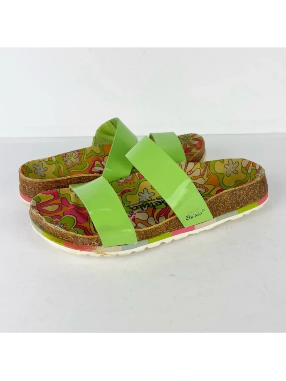 Birkenstock Betula Floral Hippie Groovy Retro Two Strap Boho Sandals EU 37 US 6